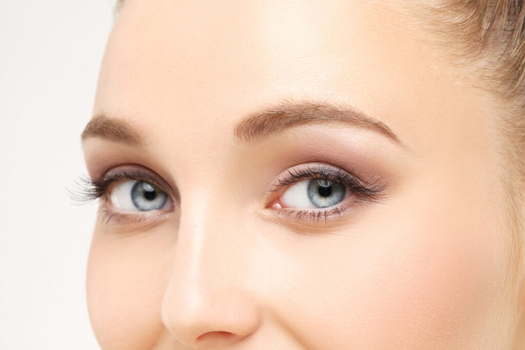 The excess fat deposits and aged appearance of hooded eyes can be improved with upper eyelid surgery.