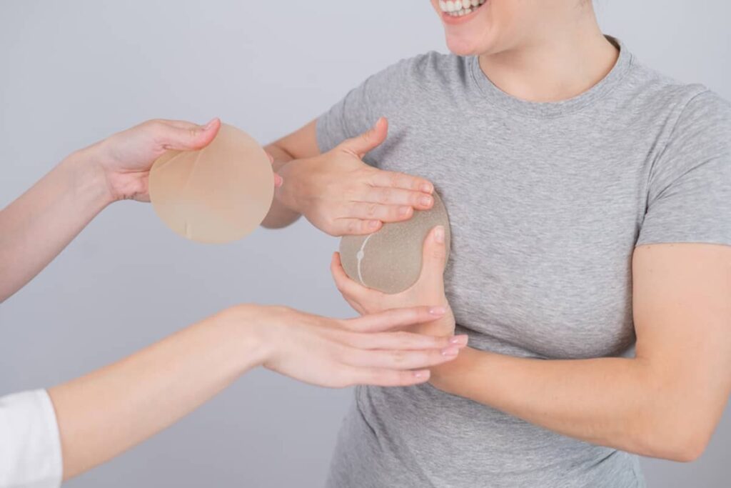 The size of the implants should be discussed between you and your surgeon, taking into account your desired aesthetic outcome, lifestyle, and health