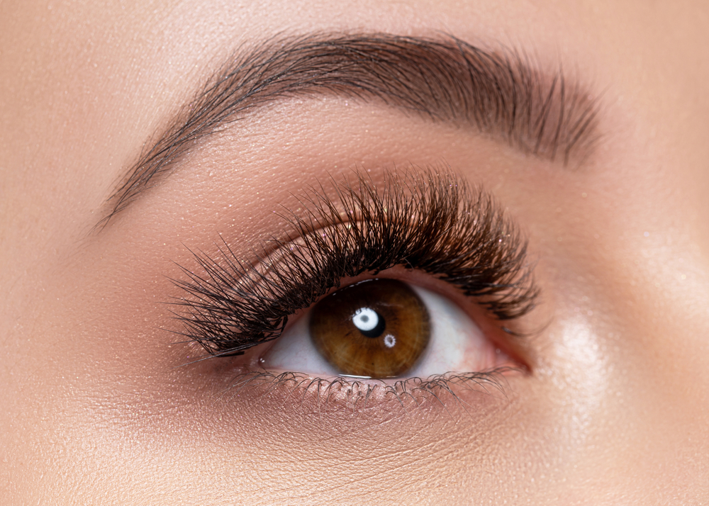 Close-up of an eye with a subtly lifted outer eyebrow post-lateral brow lift.